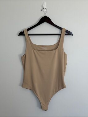 SWS Contour Square Neck Tan Bodysuit